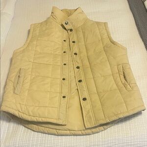 Women's Cream Quilted Vest